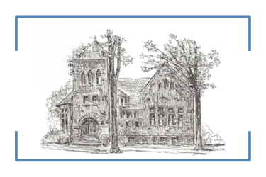 Pen sketch of Erwin Library